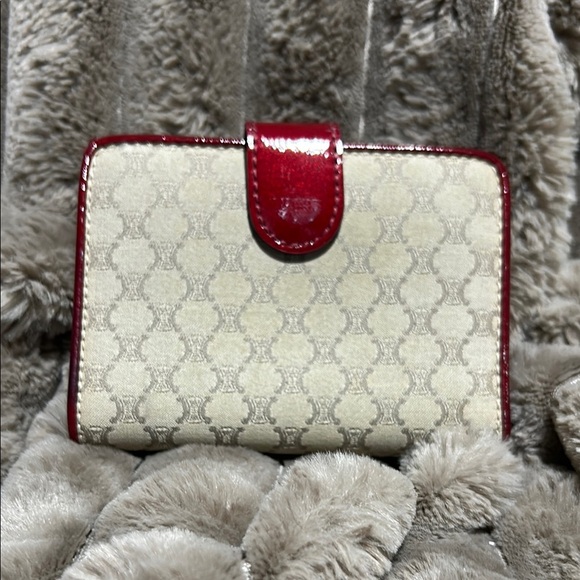 Celine Tan and Red Wallets with Monogram Pattern - Picture 2 of 11